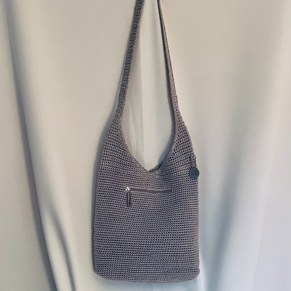 The Sak Crochet Shoulder Bag - Silver